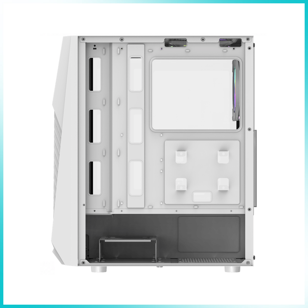 DARKFLASH DK150 White PC Case with 3PCS 120mm RGB Fans
