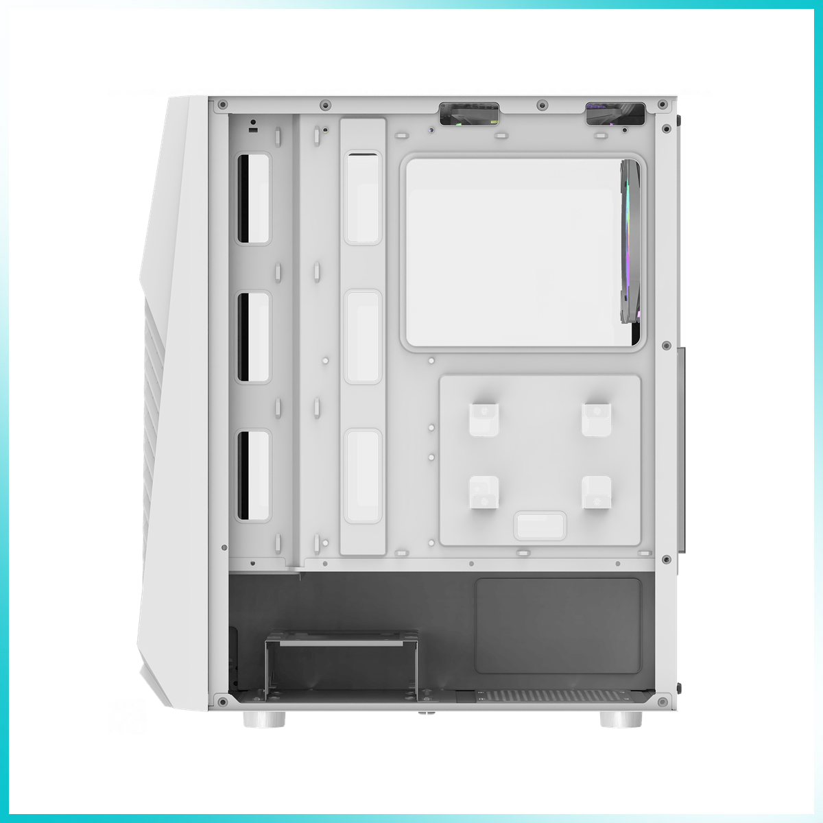 DARKFLASH DK150 White PC Case with 3PCS 120mm RGB Fans
