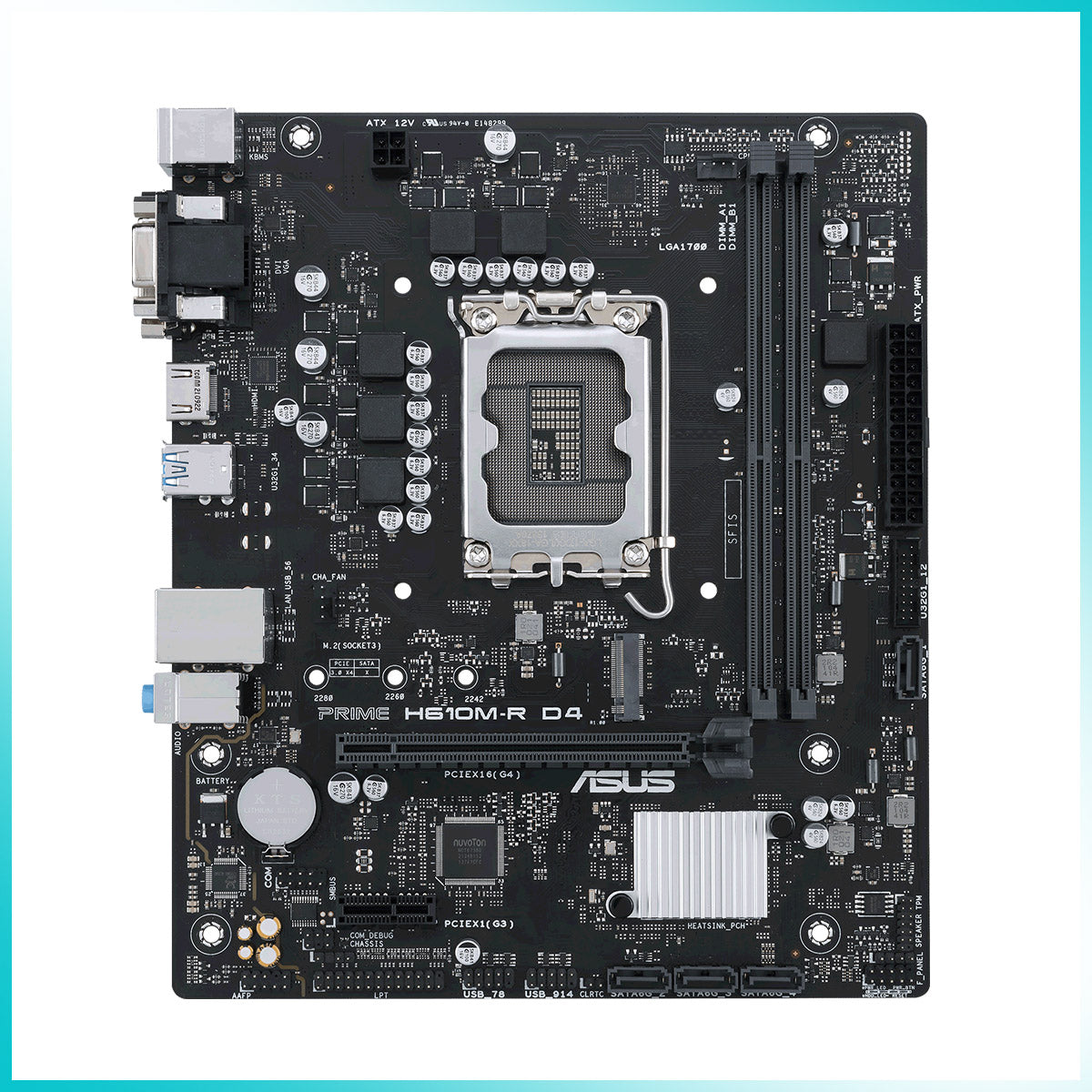 ASUS PRIME H610M-R D4 DDR4 LGA1700 Micro-ATX Motherboard